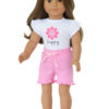 18" Doll "Happy" T-Shirt & Pink Shorts