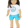 18" Doll Peace T-Shirt & Spandex Shorts