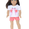 18" Doll Polka Dots & Flamingos Shorts Set