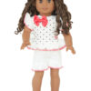 18" Doll Ruffled Polka Dot Shorts Set