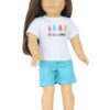 18″ Doll “Hello Summer” T-Shirt & Shorts