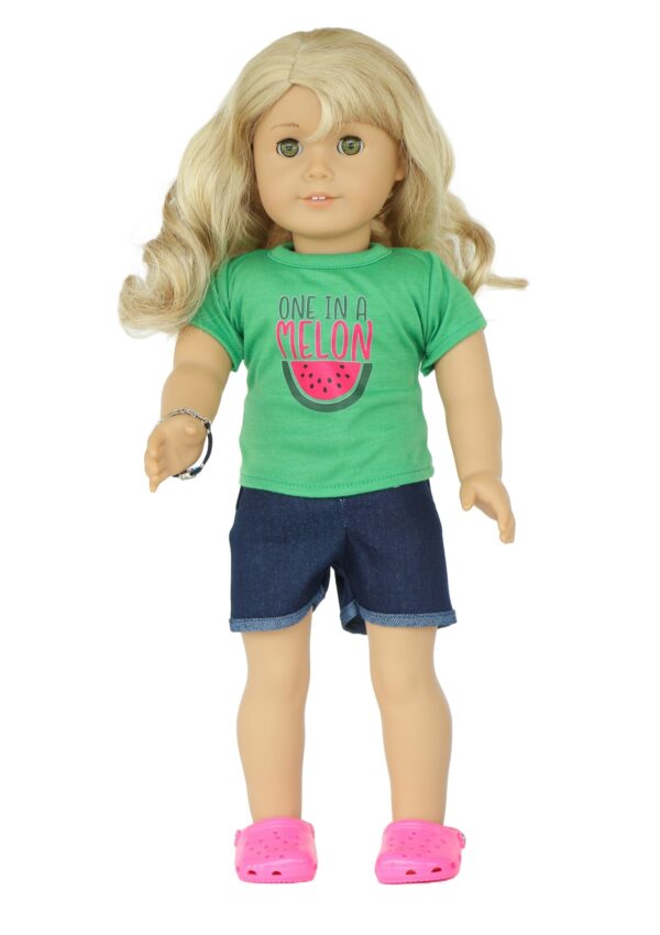 18″ Doll “One in a Melon” T-Shirt & Denim Shorts