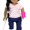 18" Doll Cast & Crutches Accessory Set Gift Pack