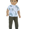 18" Boy Doll Dinosaur 3-Piece Hoodie Outfit