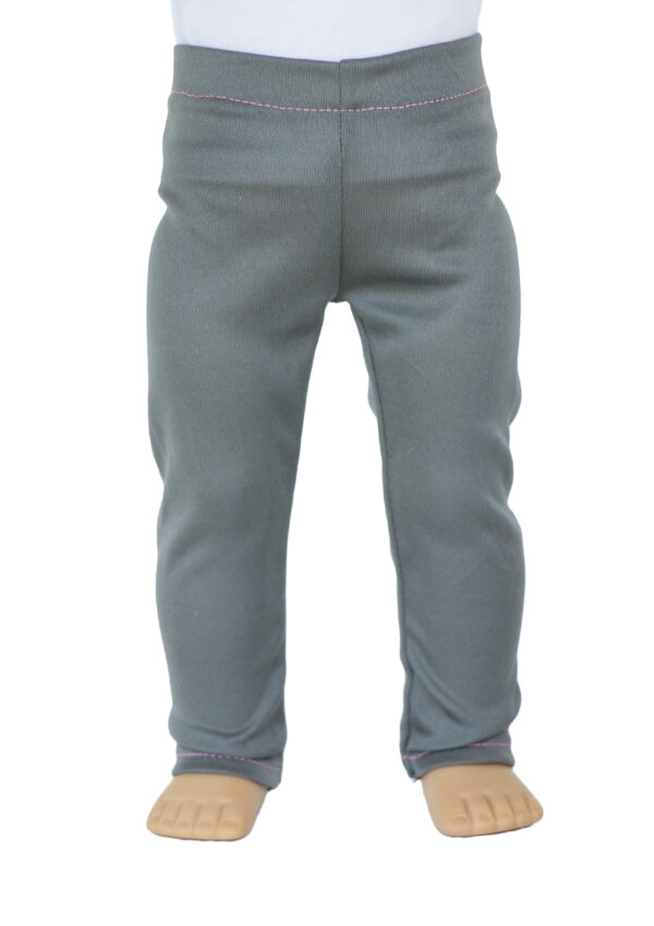 18" Doll Dark Gray Spandex Leggings