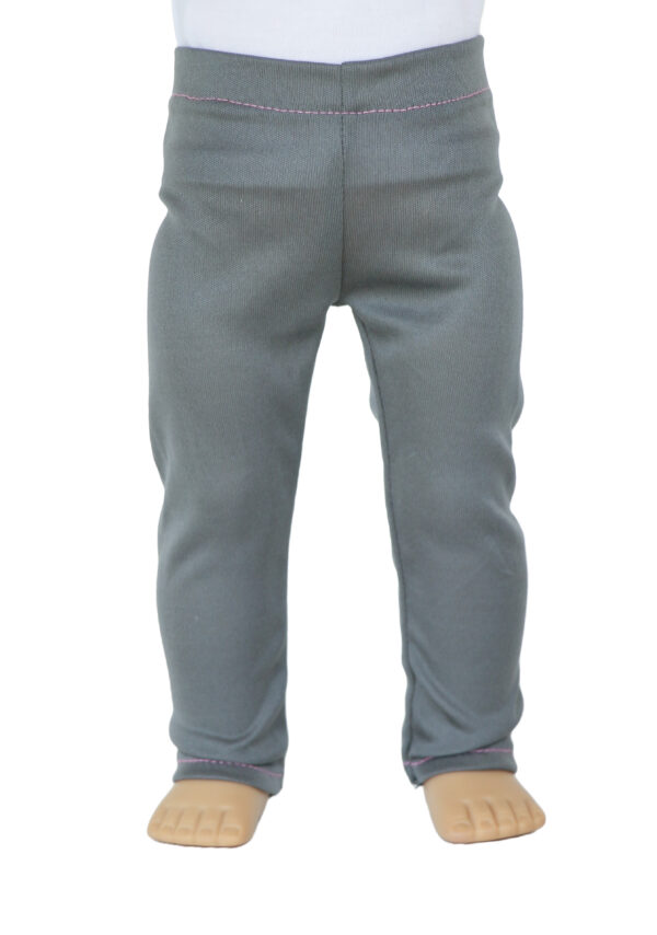 18" Doll Dark Gray Spandex Leggings