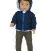 18" Boy Doll Dinosaur 3-Piece Hoodie Outfit