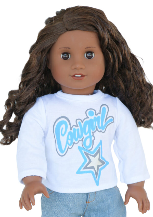 18" Doll Long-Sleeve Cowgirl T-Shirt