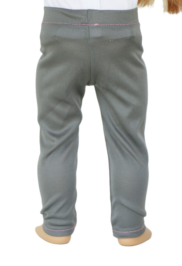 18" Doll Dark Gray Spandex Leggings