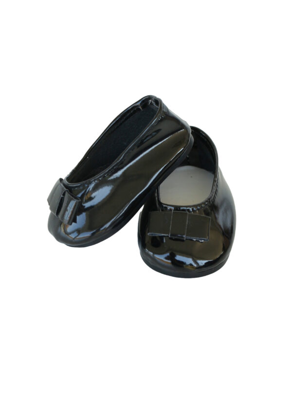 18" Doll Black Patent Slip-On Shoe