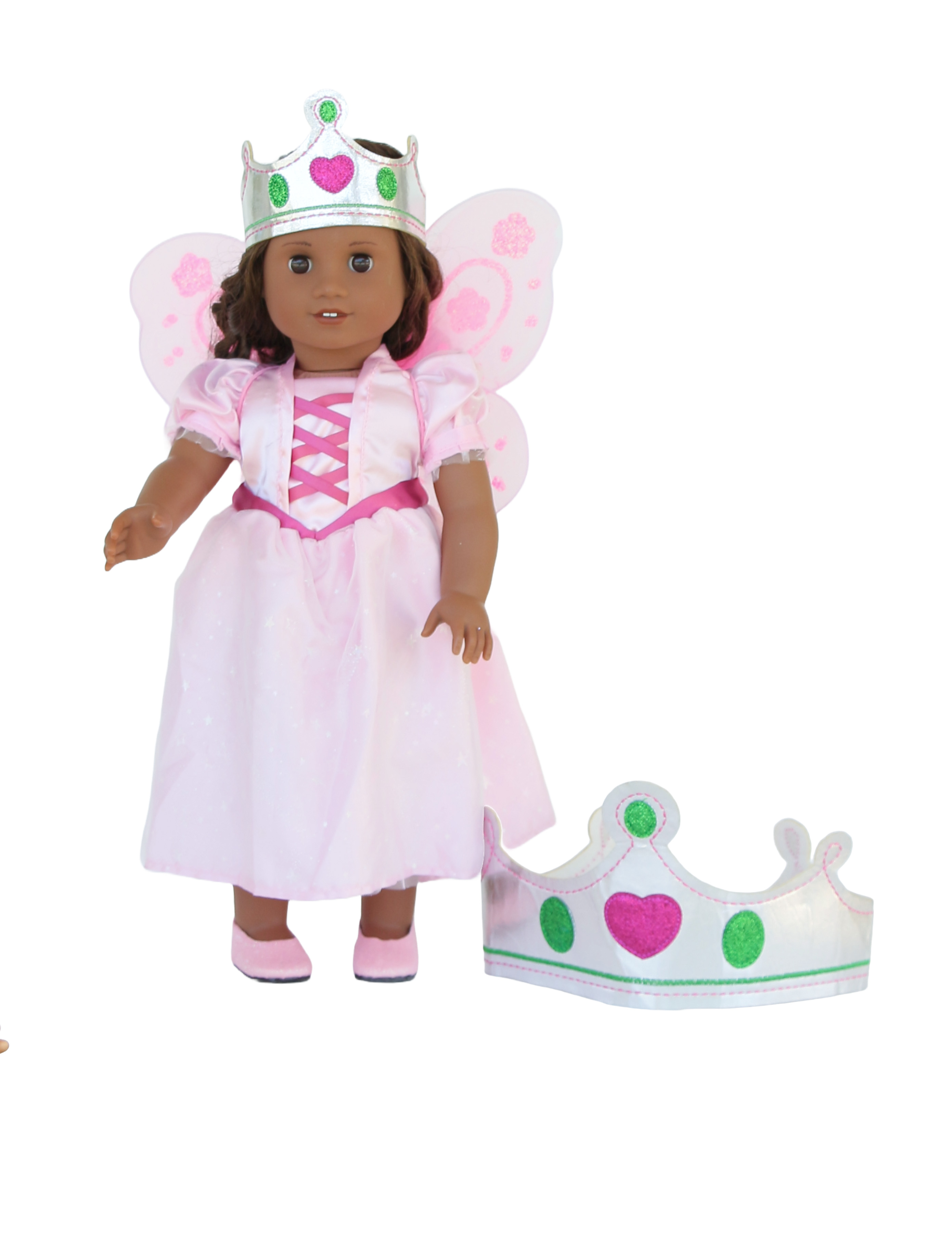 Аксессуары для кукол The Doll Boutique 18″ Doll Fairy Princess Gown Outfit & Matching Girl Crown
