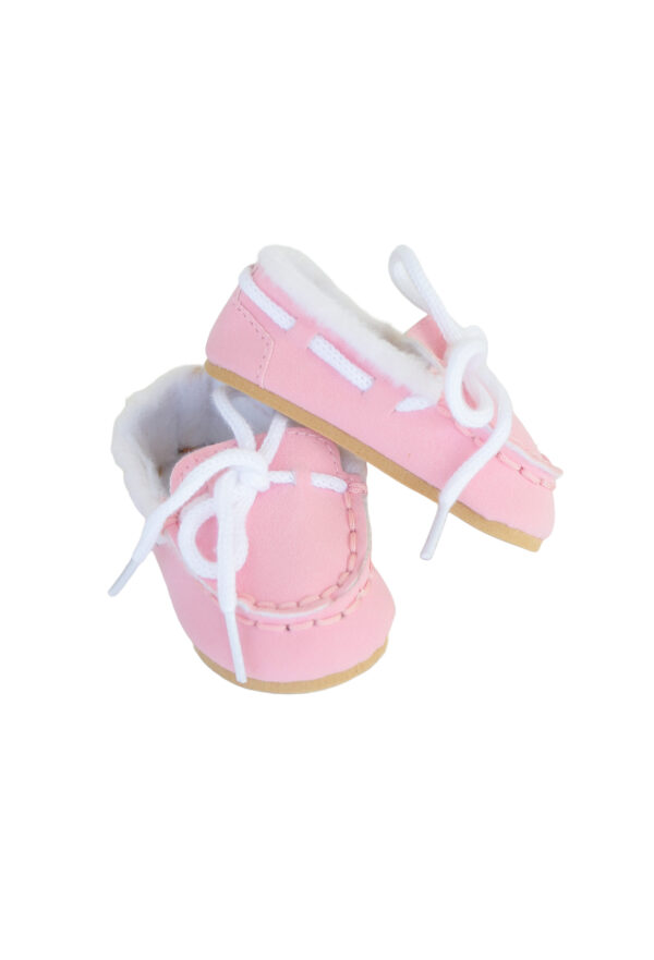 15" & 18" Doll Pink Moccasin Shoes