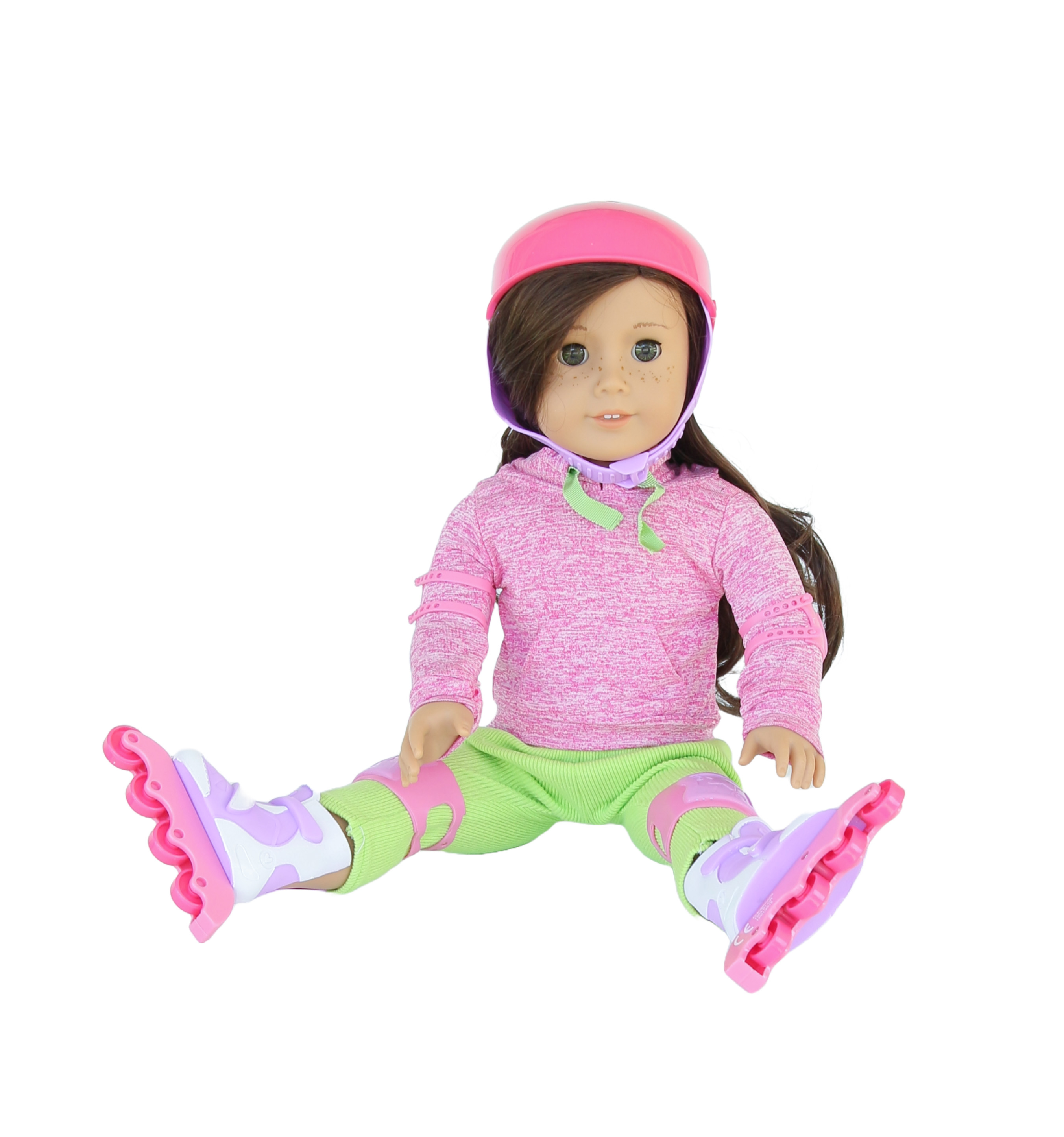 Детские аксессуары для кукол The Doll Boutique 18″ Doll 6-Piece Roller-skating Outfit, цвет: Зелёный — фото 6