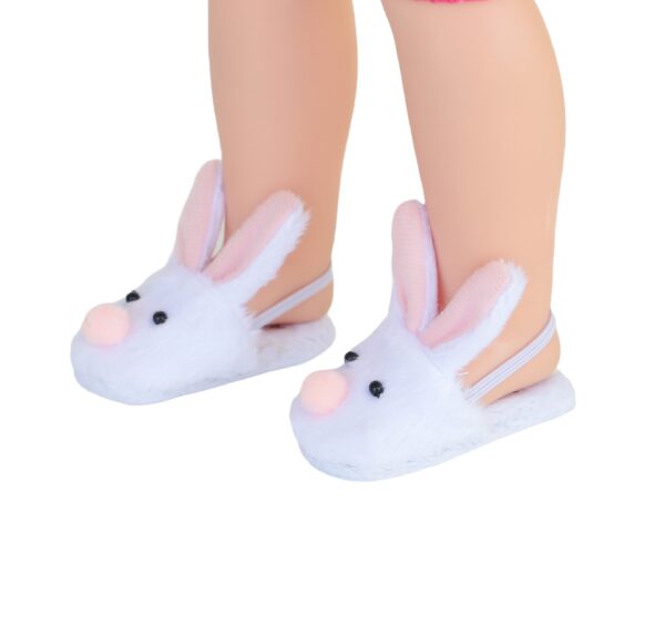 14.5" Wellie Wisher Doll Bunny Slippers