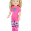 14.5″ Doll Pink Heart Pants Outfit