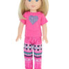 14.5″ Doll Pink Heart Pants Outfit