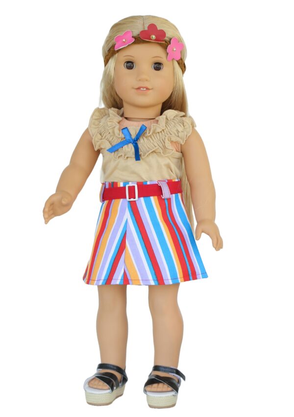 18" Doll "Julie Inspired" Summer Skirt Set