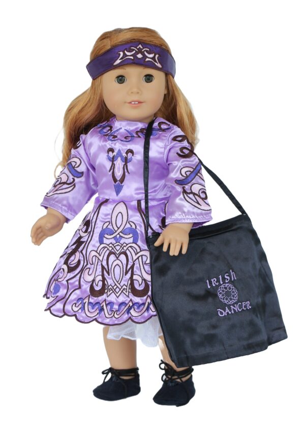 18" Doll Purple Irish Dancer Complete Costume