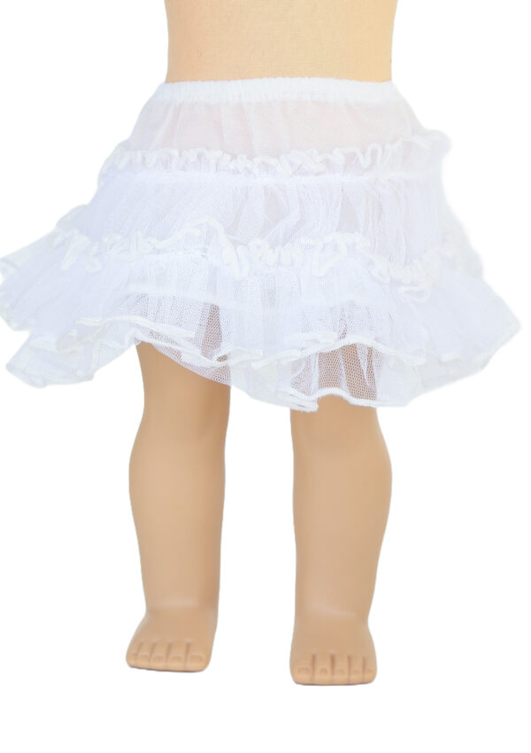18" Doll White Petticoat Slip