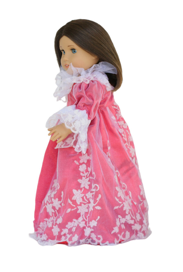 18" Doll Embroidered Red Gown