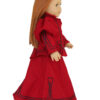 18" Doll Victorian Red Wool Riding Outfit