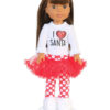 14.5" Doll "I Love Santa" T-Shirt & Skirted Leggings
