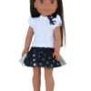 14.5" Wellie Wisher Doll Polka Dot Skirt Set