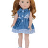 14.5" Wellie Wisher Doll Sleeveless Denim & Lace Dress