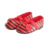 15" & 18" Doll Black & Red Striped Shoes