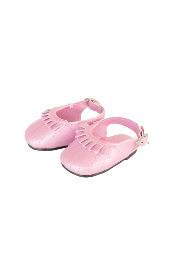 15" & 18" Doll Pink Open-Back Dress Shoe