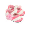 15" & 18" Doll Pink Striped Glitter Shoes