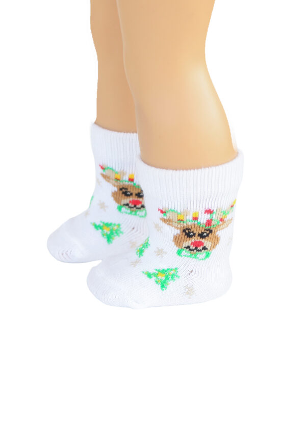 15" & 18" Doll Reindeer Christmas Socks
