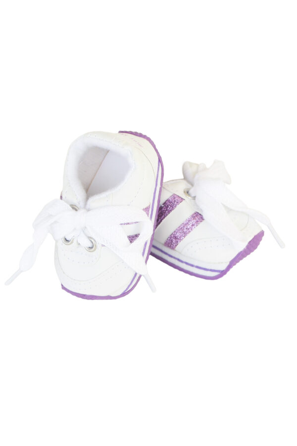 15" & 18" Doll Mini Sketz Purple Striped Sneakers