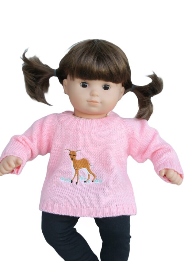 15" Bitty Baby Doll Pink Deer Sweater