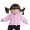 15" Bitty Baby Doll Pink Fleece Zip-up Hoodie