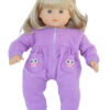 15" Bitty Baby Doll Purple Fleece Owl Sleeper