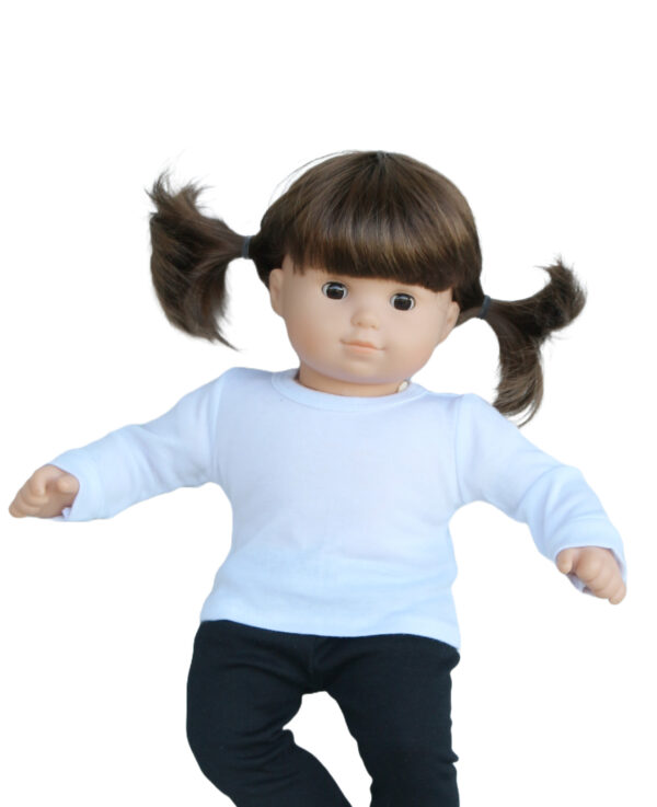 15" bitty baby white long sleeve tshirt
