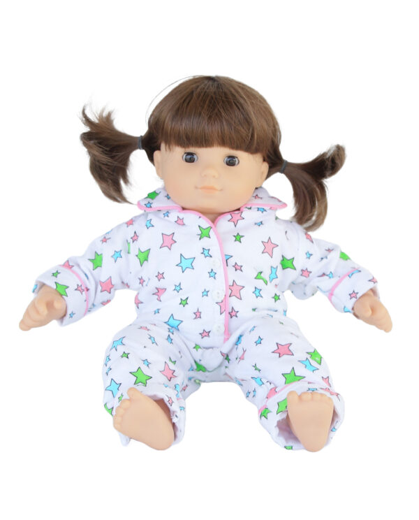15" Bitty Baby Doll Soft Flannel Stars Retro Pajamas