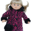 15" Bitty Baby Doll Hot Pink Leopard Hooded Fur Coat & Purse
