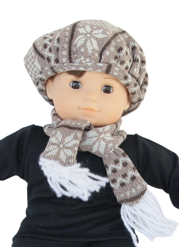 15" Bitty Baby Doll Matching Knit Hat & Scarf