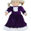 15" Bitty Baby Doll Purple Velvet Skirt, Top, & Hat