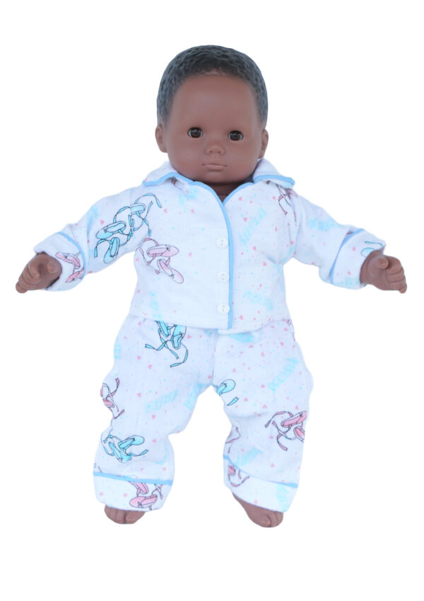 15" Bitty Baby Doll Soft Flannel Ballet Slippers Pajamas