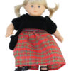 15" Doll Velvet & Plaid Christmas Dress