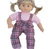 15″ Bitty Baby Doll Pink Plaid 3-Piece Overall Outfit