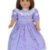 18" Doll Beautiful Lavender Historical Party Dress & Necklace
