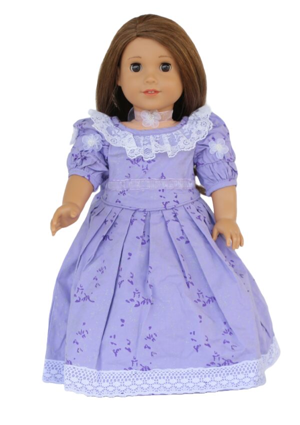 18" Doll Beautiful Lavender Historical Party Dress & Necklace