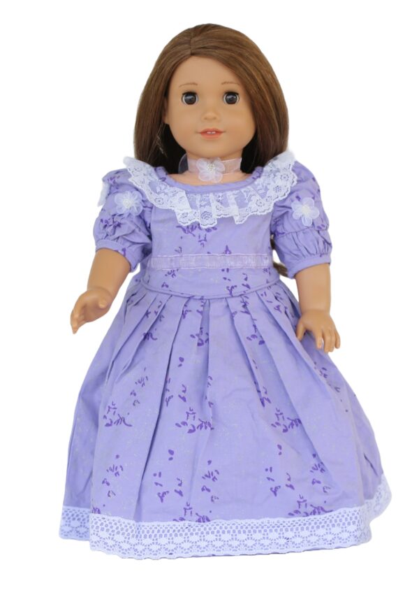 18" Doll Beautiful Lavender Historical Party Dress & Necklace