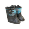 18" Doll Black Plaid Old-Fashioned Boots