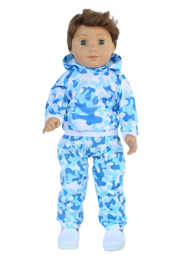 18" Doll Blue Camo Jogger Outfit