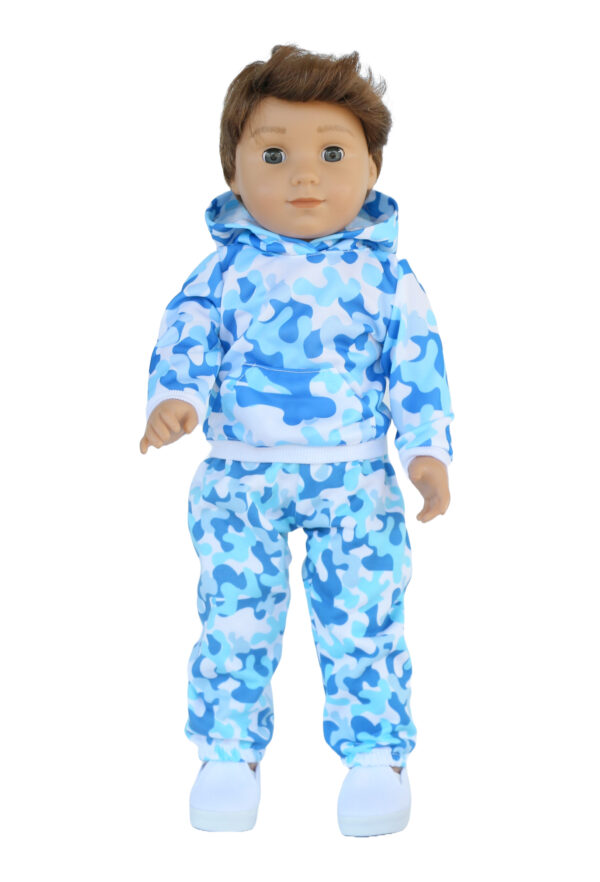 18" Doll Blue Camo Jogger Outfit